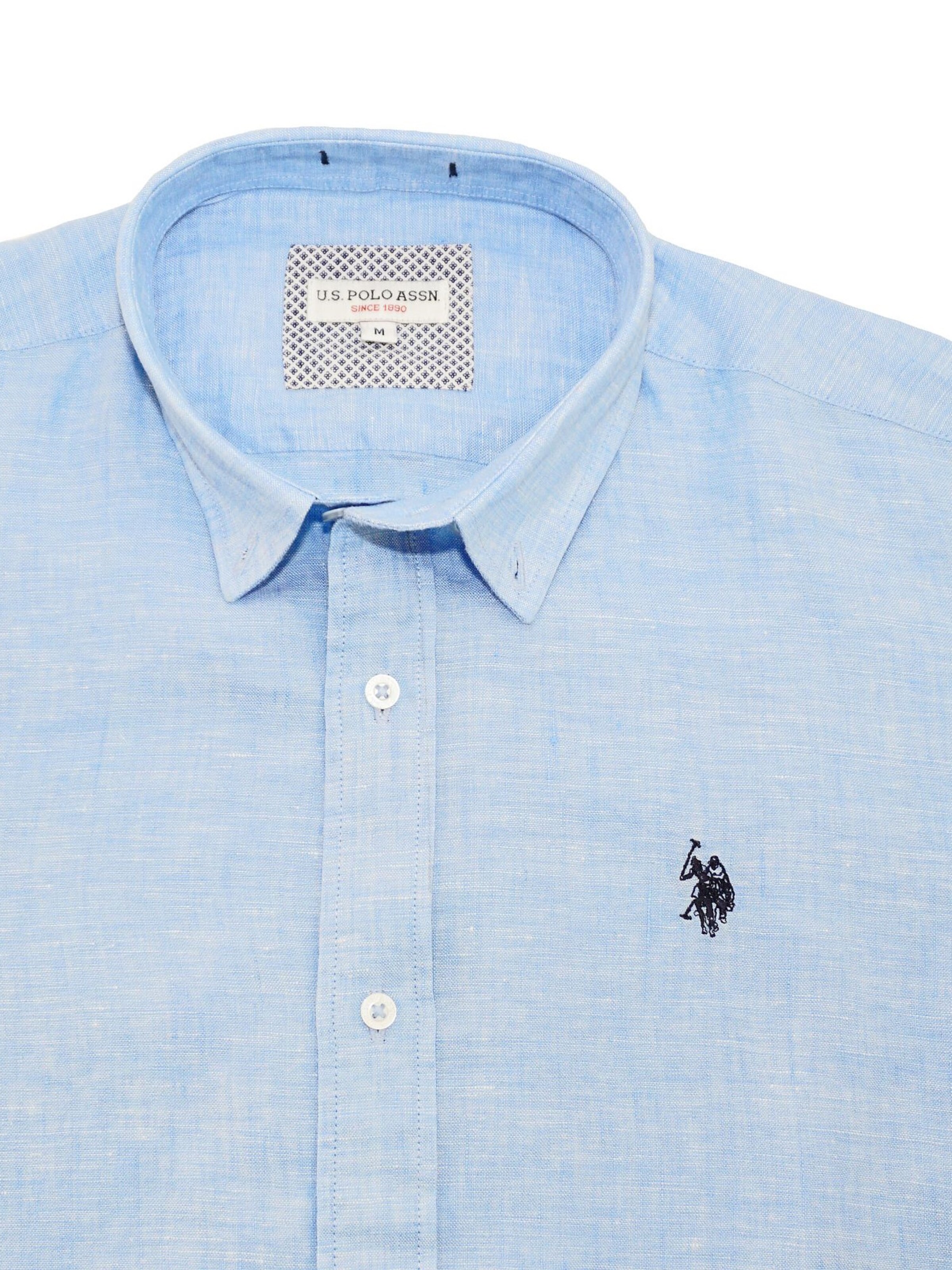 U.S. POLO ASSN. Regular fit Overhemd in Blauw