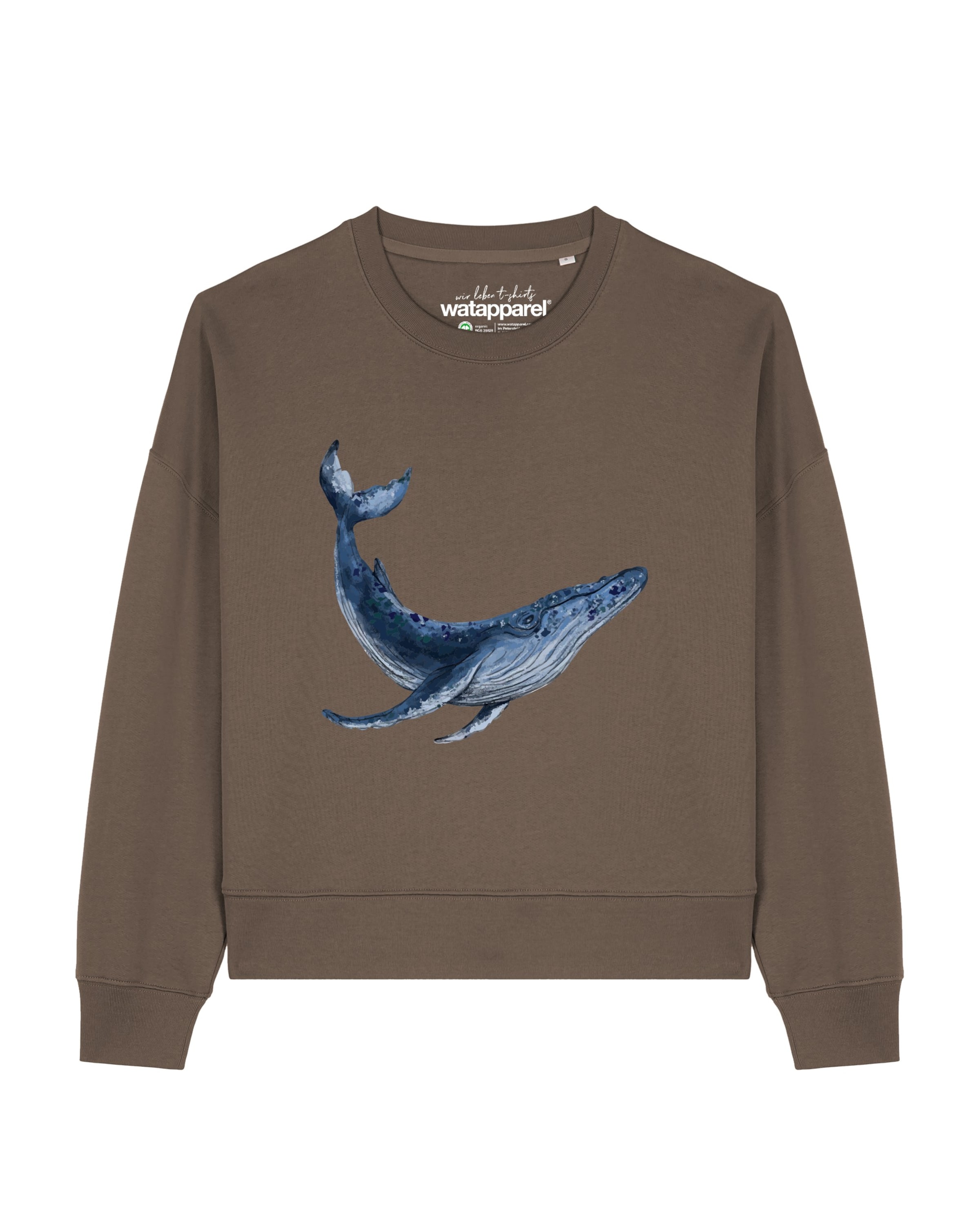 Watapparel Sweatshirt 'Wal ' in Braun: Vorderseite