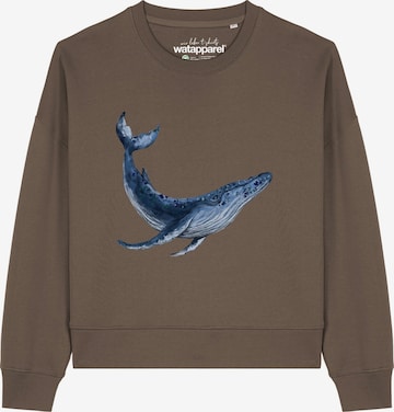 Sweat-shirt 'Wal ' Watapparel en marron : devant