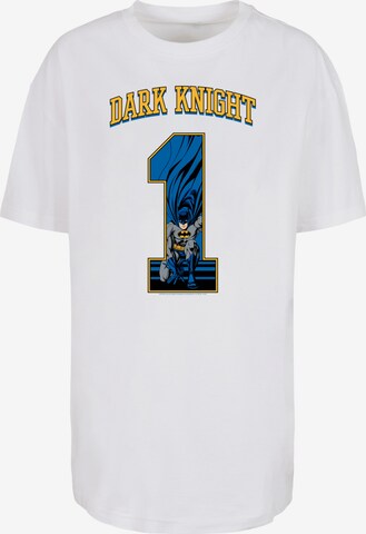 F4NT4STIC Oversized Shirt 'DC Comics Batman Football Dark Knight' in White: front