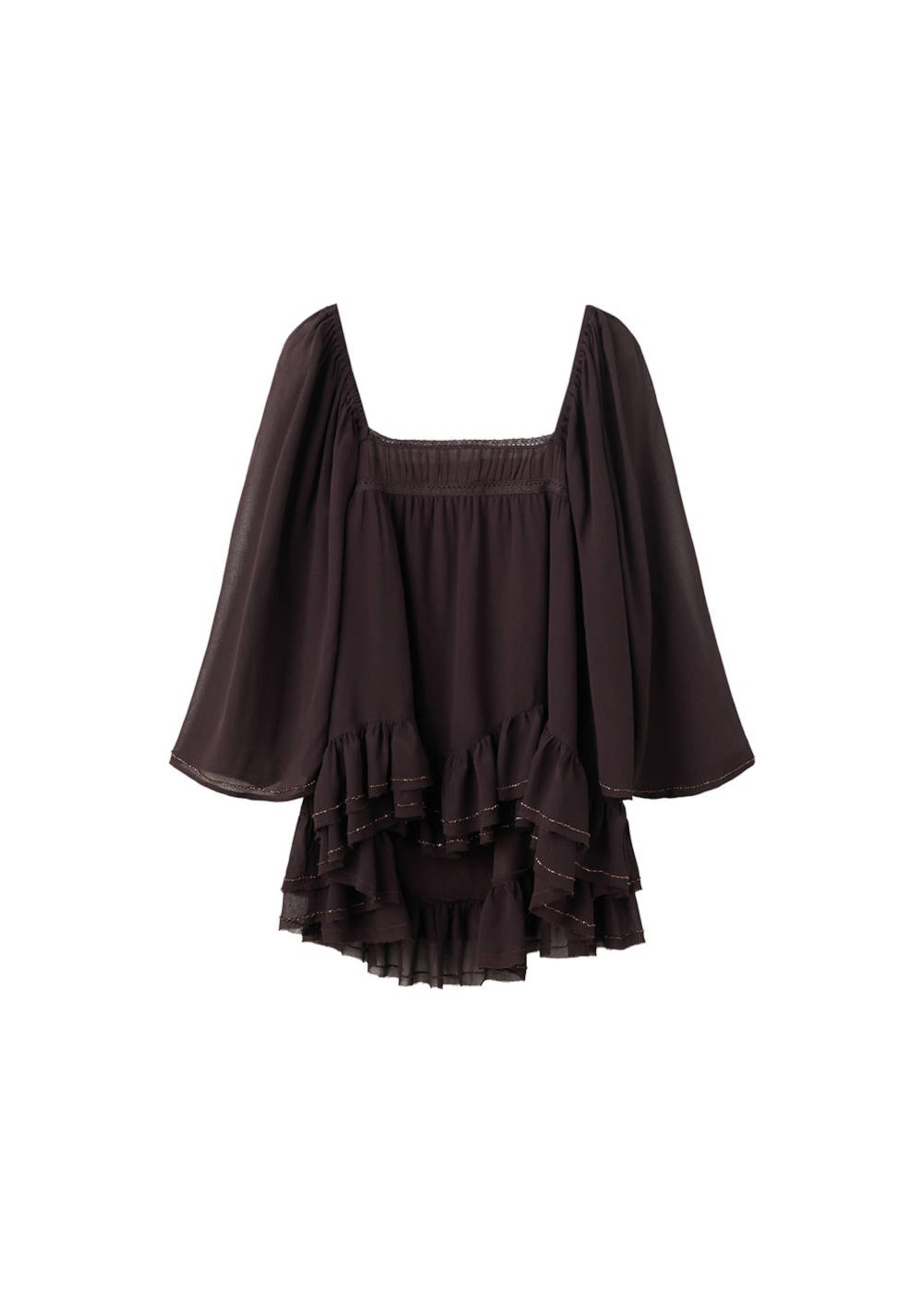 MANGO Blouse 'Marron' in L in Chestnut brown, Item view