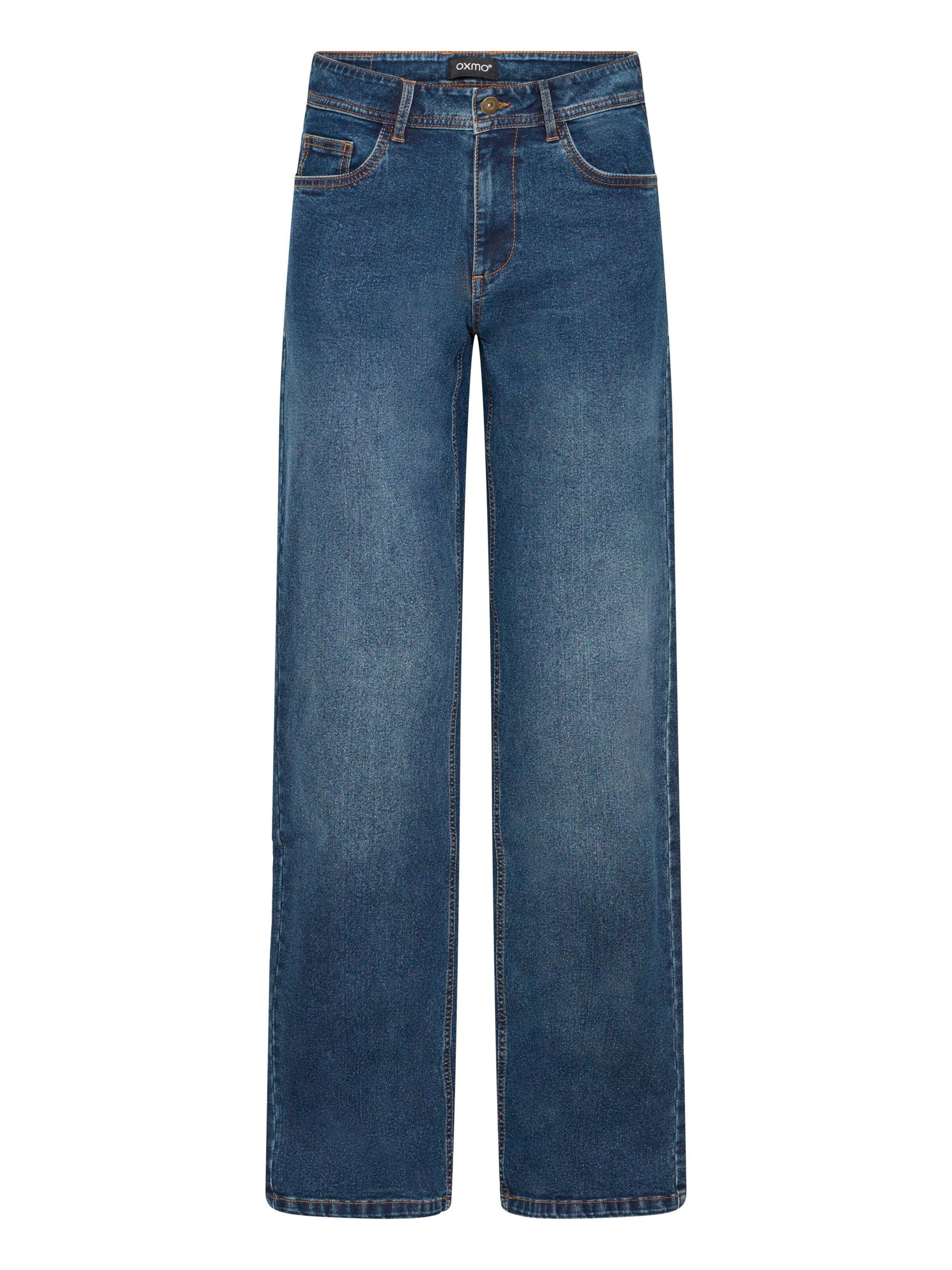 Oxmo Regular Jeans ' OXHELLE STRAIGHT JEANS ' in Blue: front