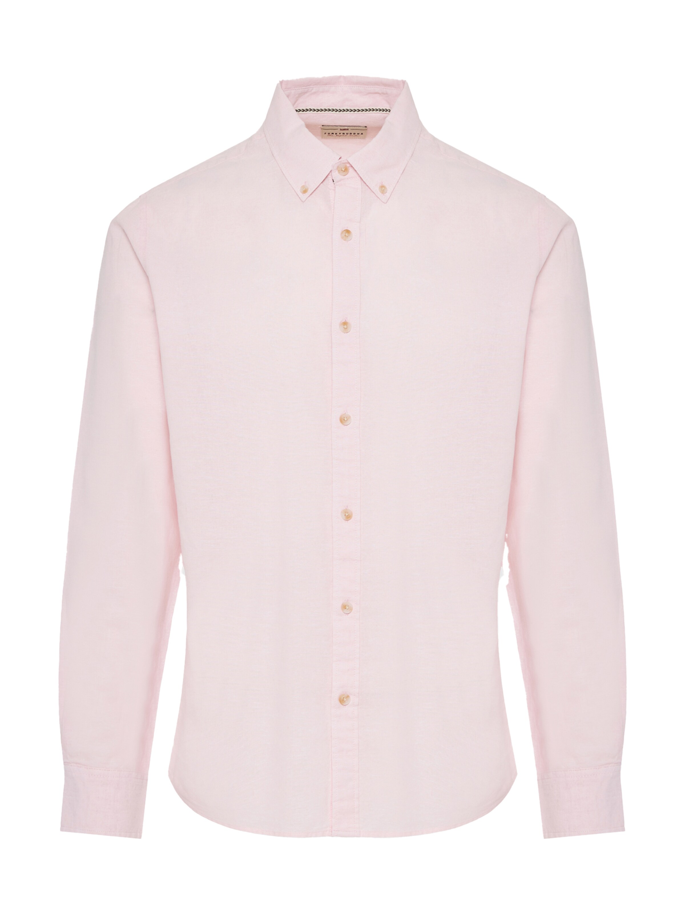 Funky Buddha Regular fit Πουκάμισο σε ροζ: μπροστά