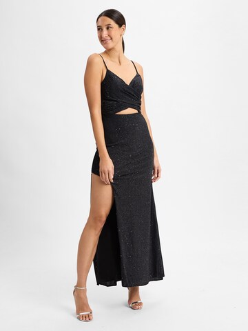 HEY KYLA Evening Dress in Black: front
