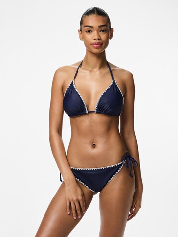 PIECES Triangel Bikinitop 'PCLuva' in Blau: Vorderseite