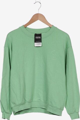 Monki Sweatshirt & Zip-Up Hoodie in S in Green: front