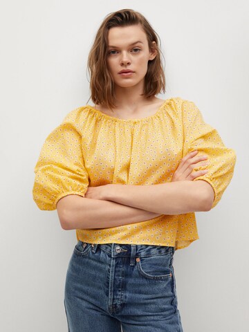 Camicia da donna 'Pia' di MANGO in giallo: frontale