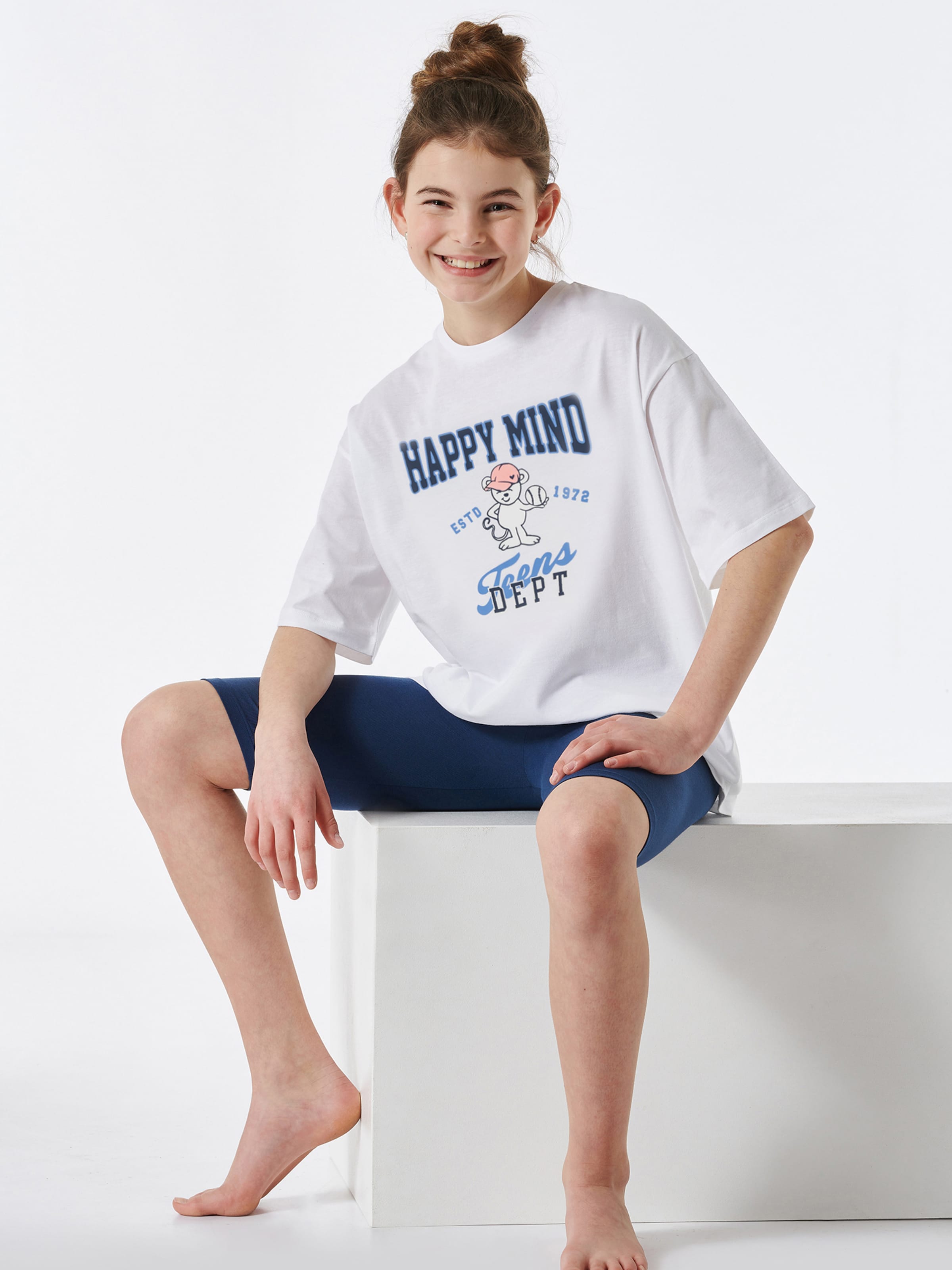 SCHIESSER Pajamas Nightwear in Navy White ABOUT YOU