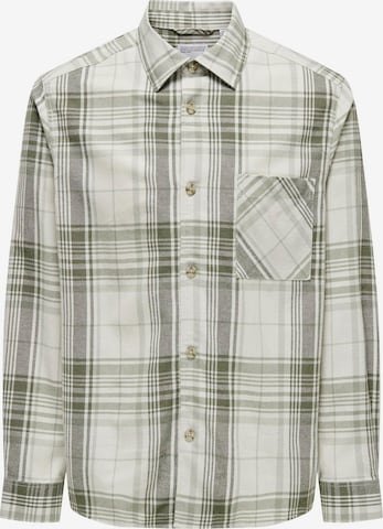 Only & Sons Button Up Shirt 'ONSMason' in Green: front