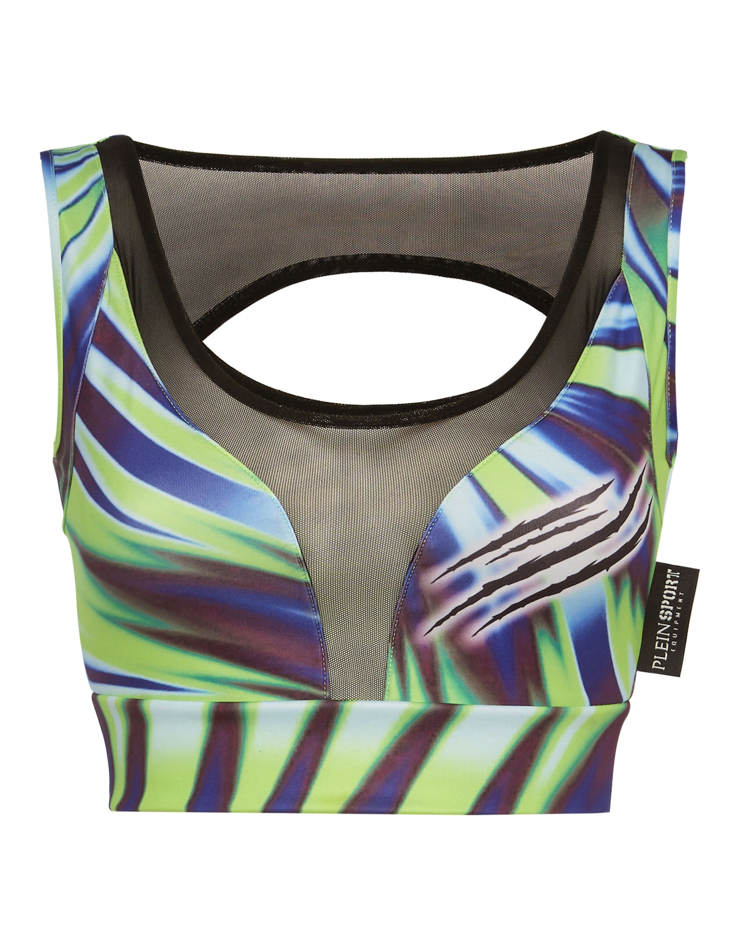 Plein Sport Sporttop 'Scratch' in Grün: Vorderseite