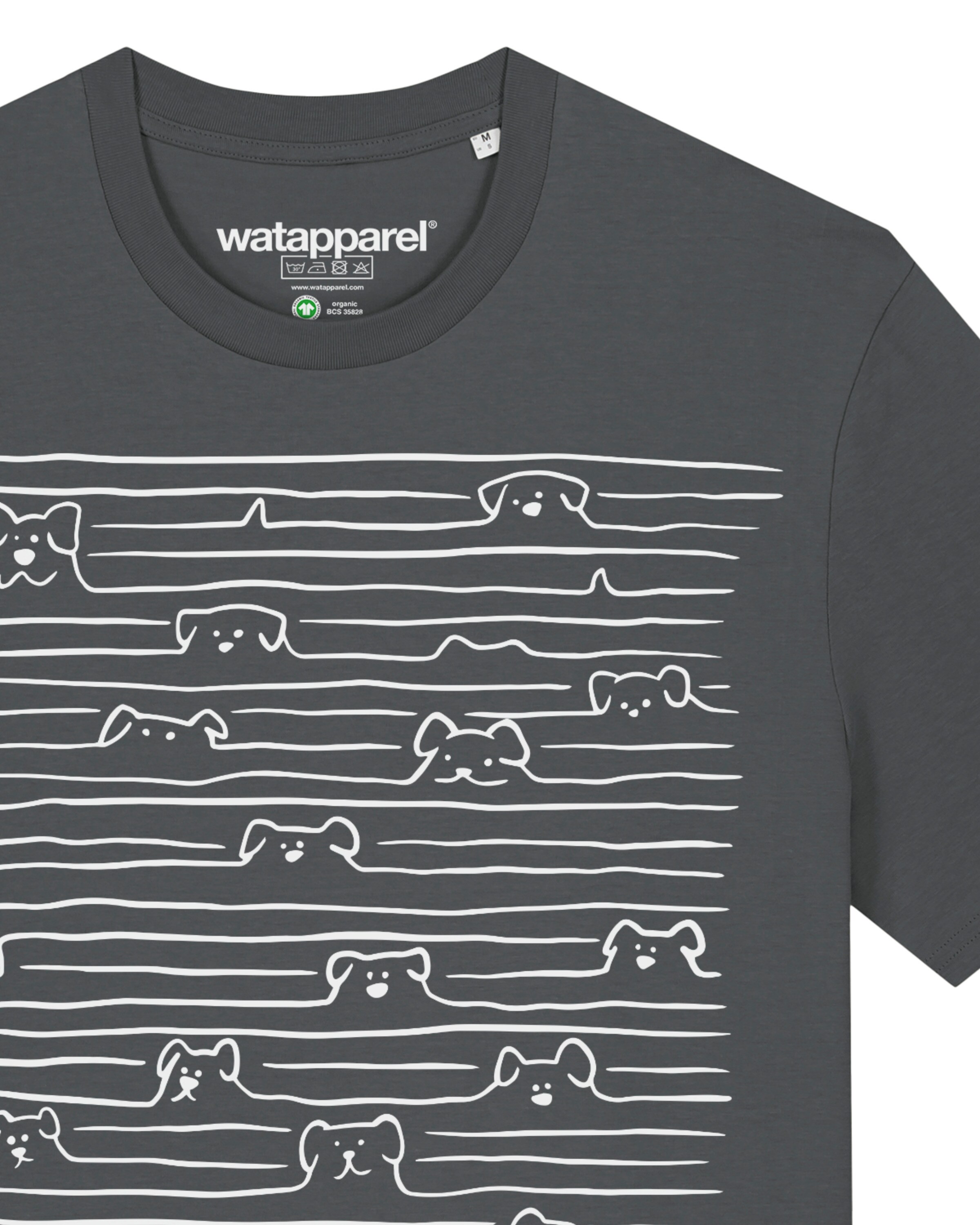 Maglietta ' Doodle Dogs ' di Watapparel in grigio