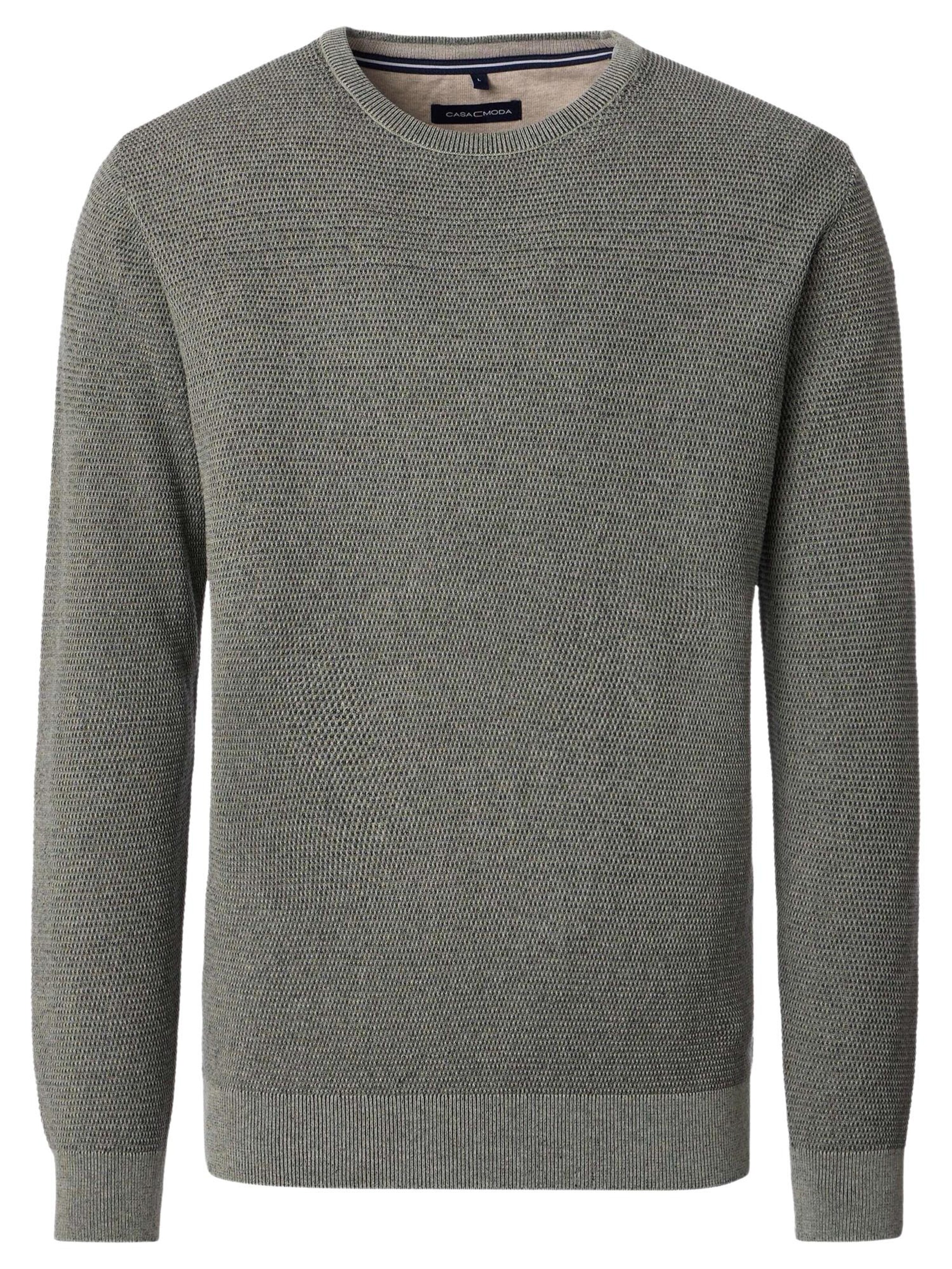 CASAMODA Sweater 'Basic' in Green: front