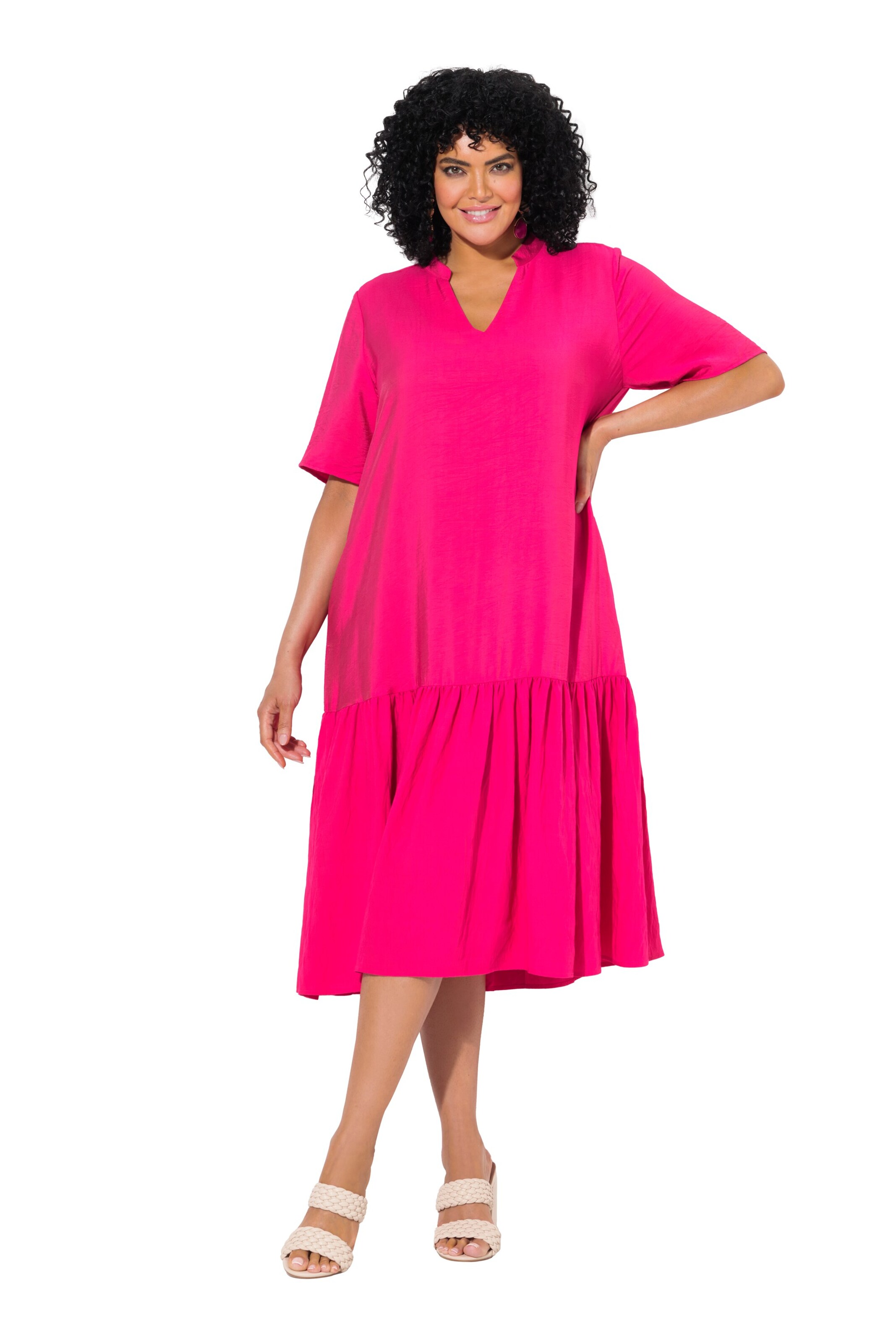 Ulla Popken Dress in Pink: front