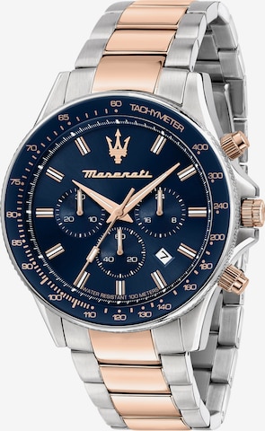 Maserati Analog Watch 'Sfida' in Silver: front