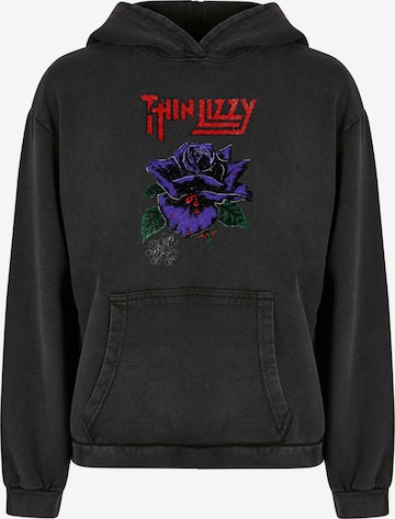 Merchcode Sweatshirt 'Thin Lizzy - Rose' in Zwart: voorkant