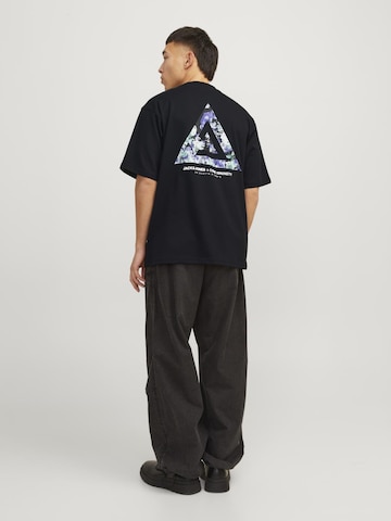 juoda JACK & JONES Marškinėliai 'Triangle Summer'