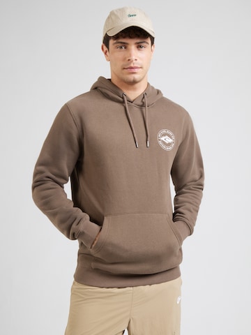Sweat de sport RIP CURL en marron : devant