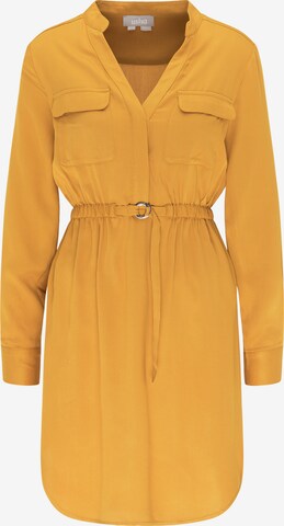 Robe-chemise Usha en jaune : devant