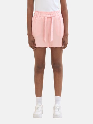 TOM TAILOR DENIM Regular Broek in Roze: voorkant