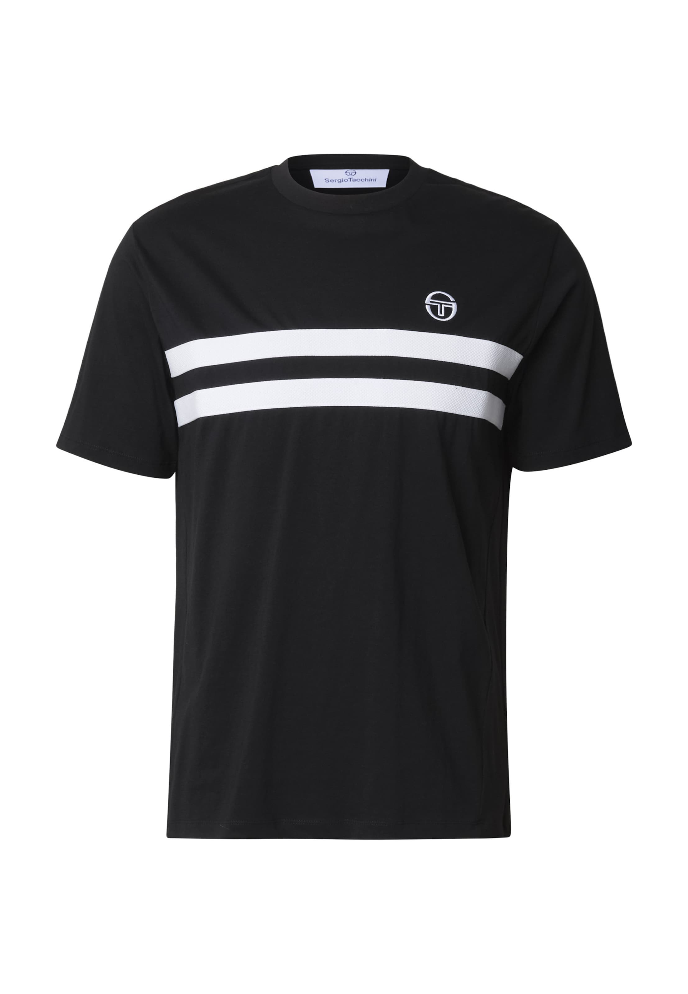 Sergio Tacchini Koszulka 'Egeo Co' w kolorze czarny: przód