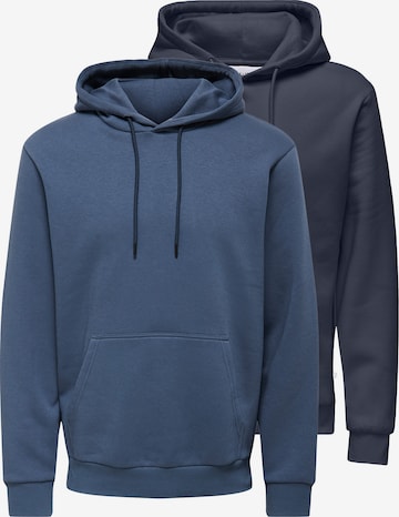 Only & Sons Sweatshirt 'Ceres' in Blue: front