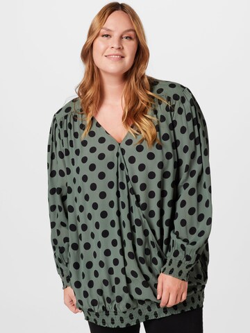 Zizzi - Blusa 'XAMIE' em verde: frente