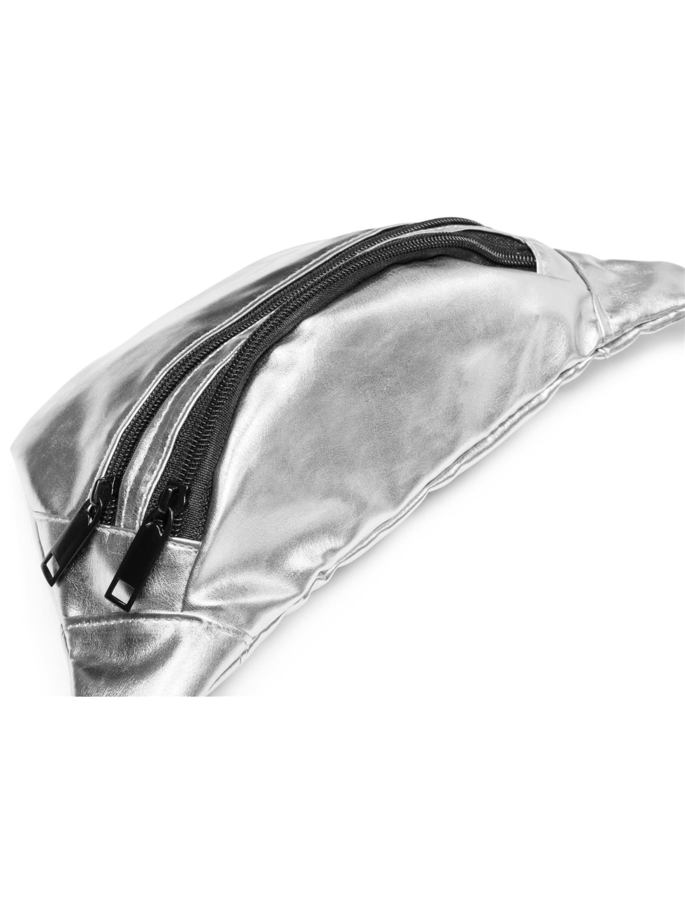 styleBREAKER Gürteltasche 'Metallic Bauchtasche Glitzer'‌‌‌‌ in Silber