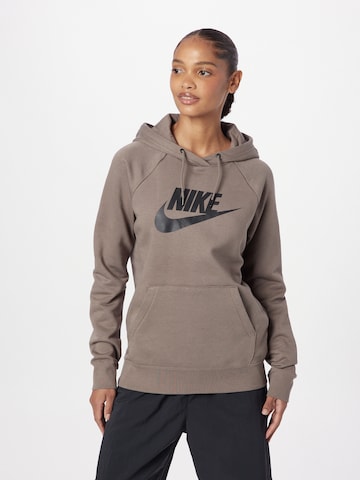 Nike Sportswear Sweatshirt in Bruin: voorkant