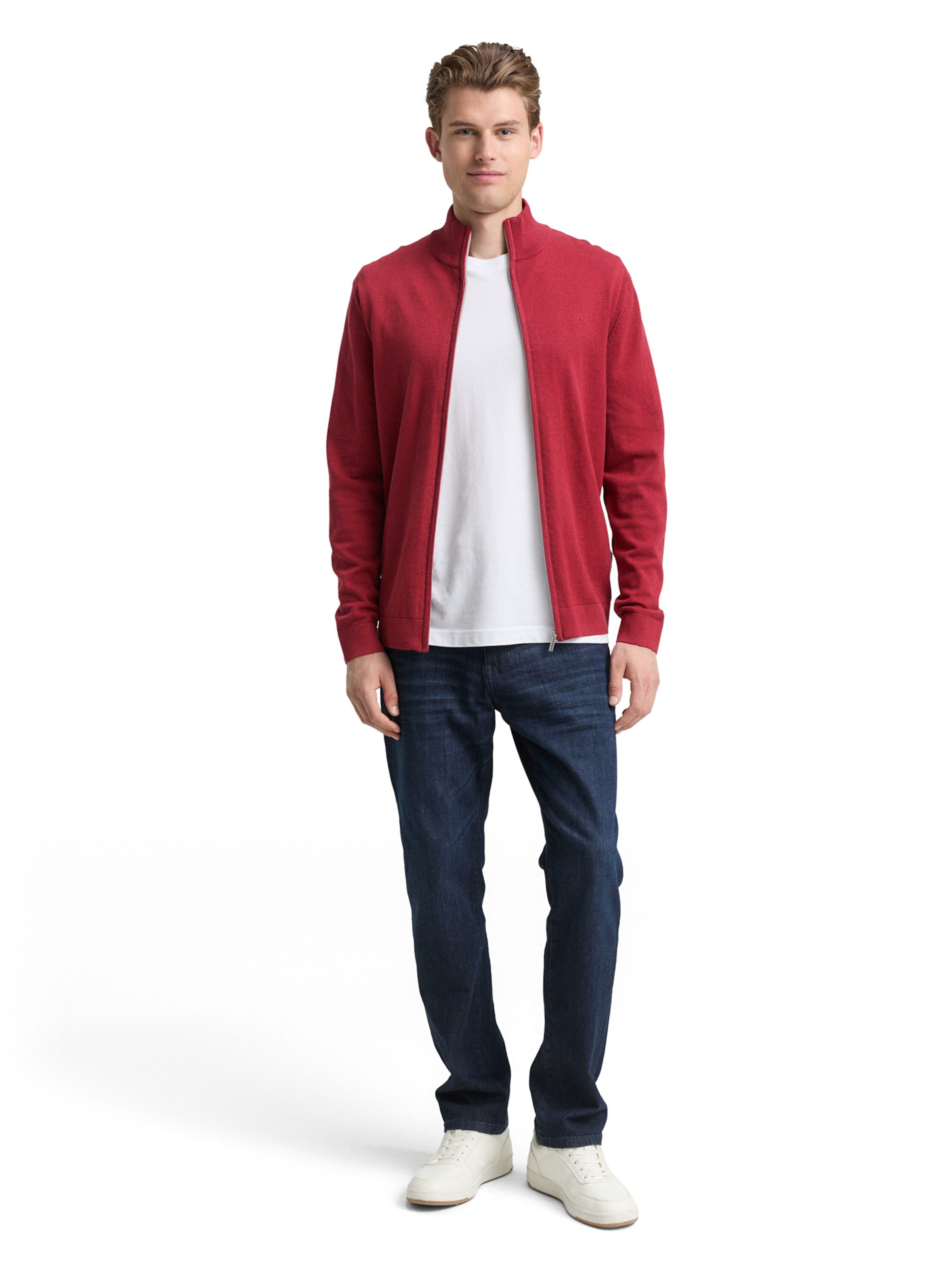 TOM TAILOR Вязаная кофта в Красный