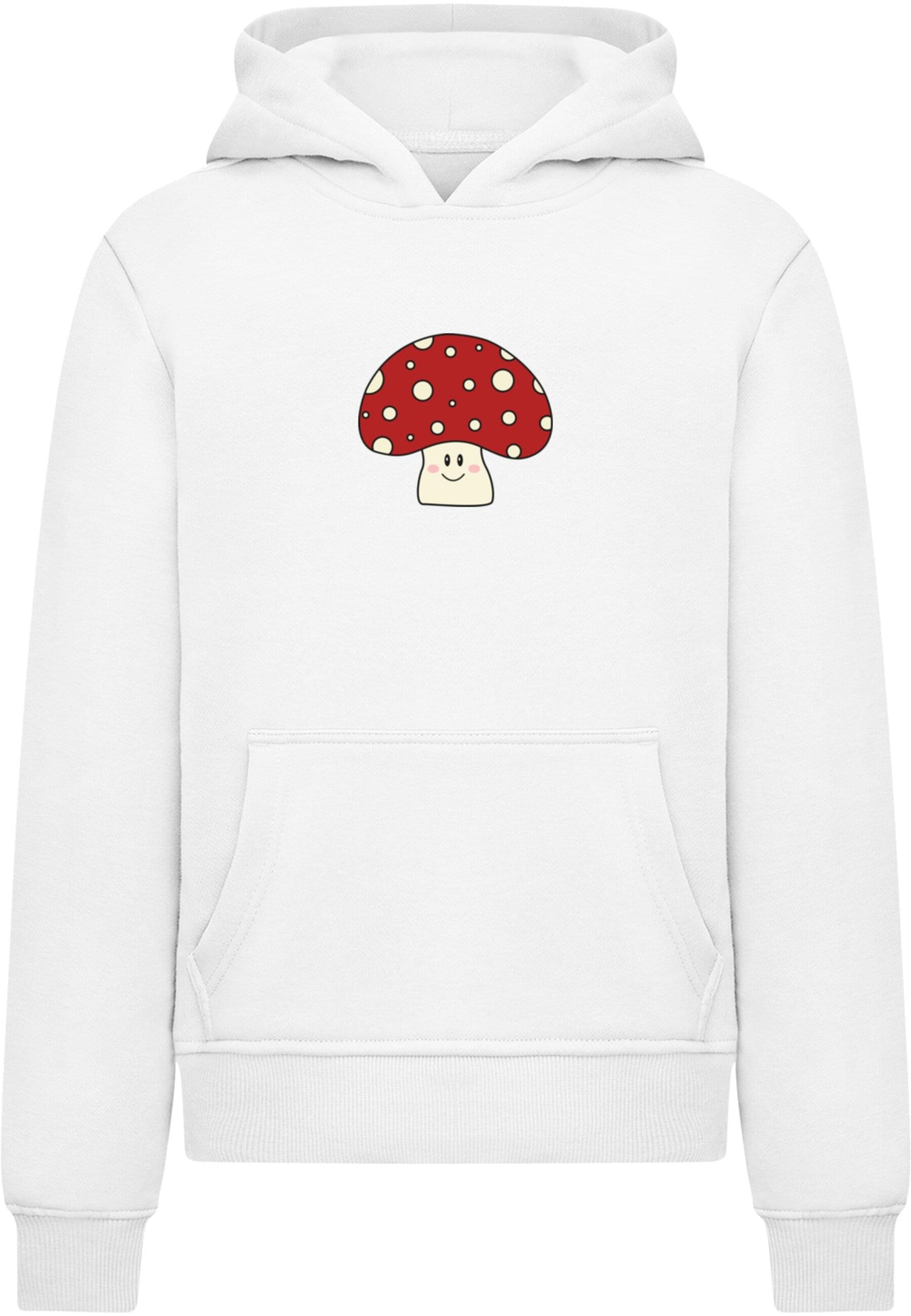 Merchcode Sweatshirt 'Mushroom' in Wit: voorkant