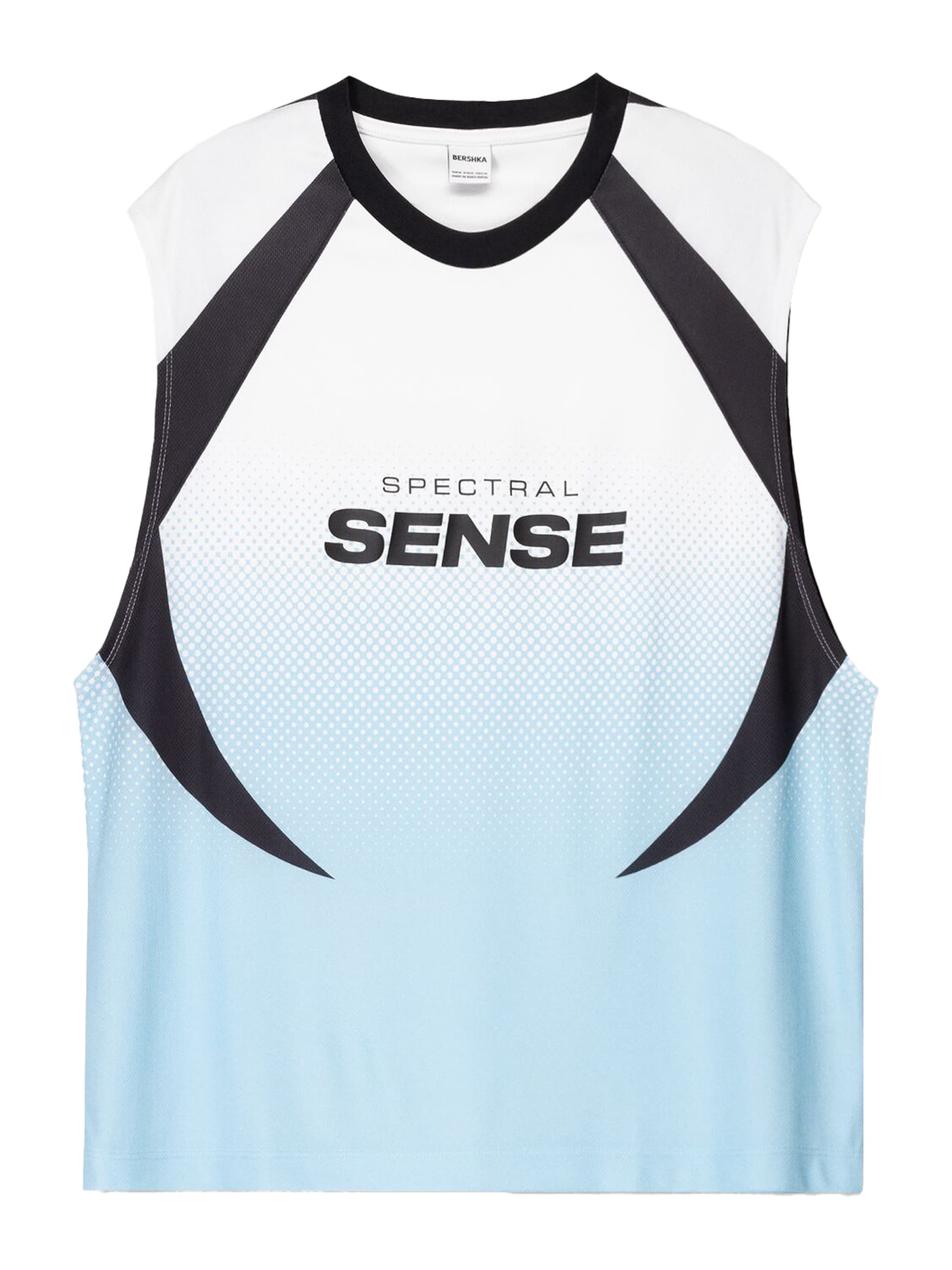 Tricou de la Bershka pe albastru: față