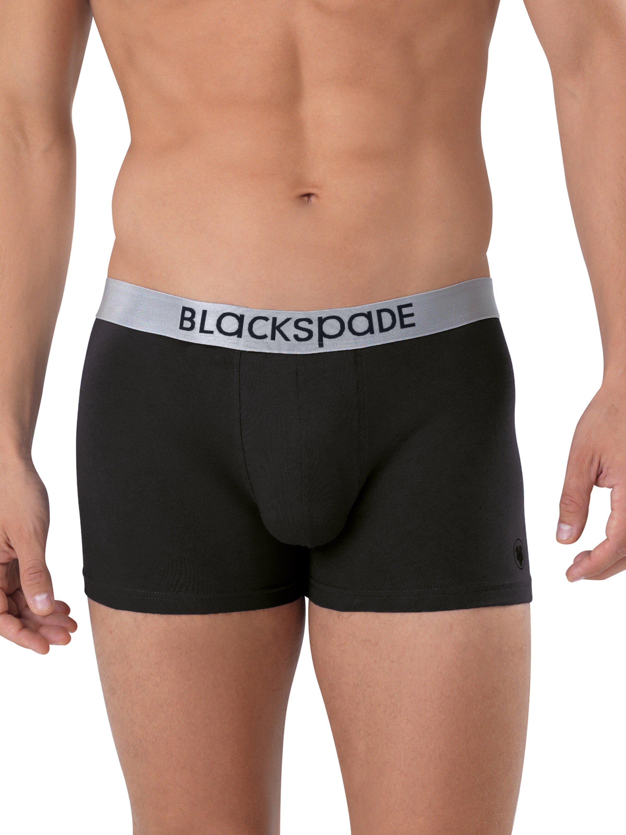 Blackspade Retro Pants ' Modern Basics ' in Schwarz: Vorderseite