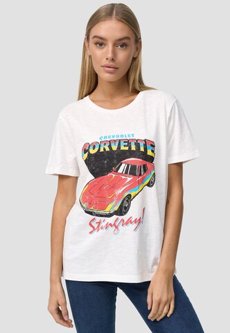 Recovered Shirt 'Corvette Stingray' in Wit: voorkant
