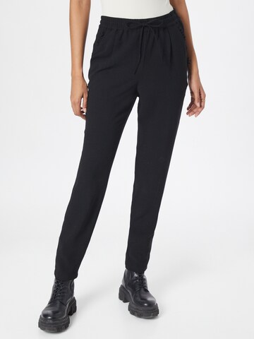 VERO MODA Tapered Bukser med lægfolder 'FARREN' i sort: forside