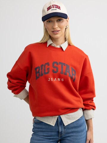 Felpa 'Rubekana' di BIG STAR in rosso: frontale