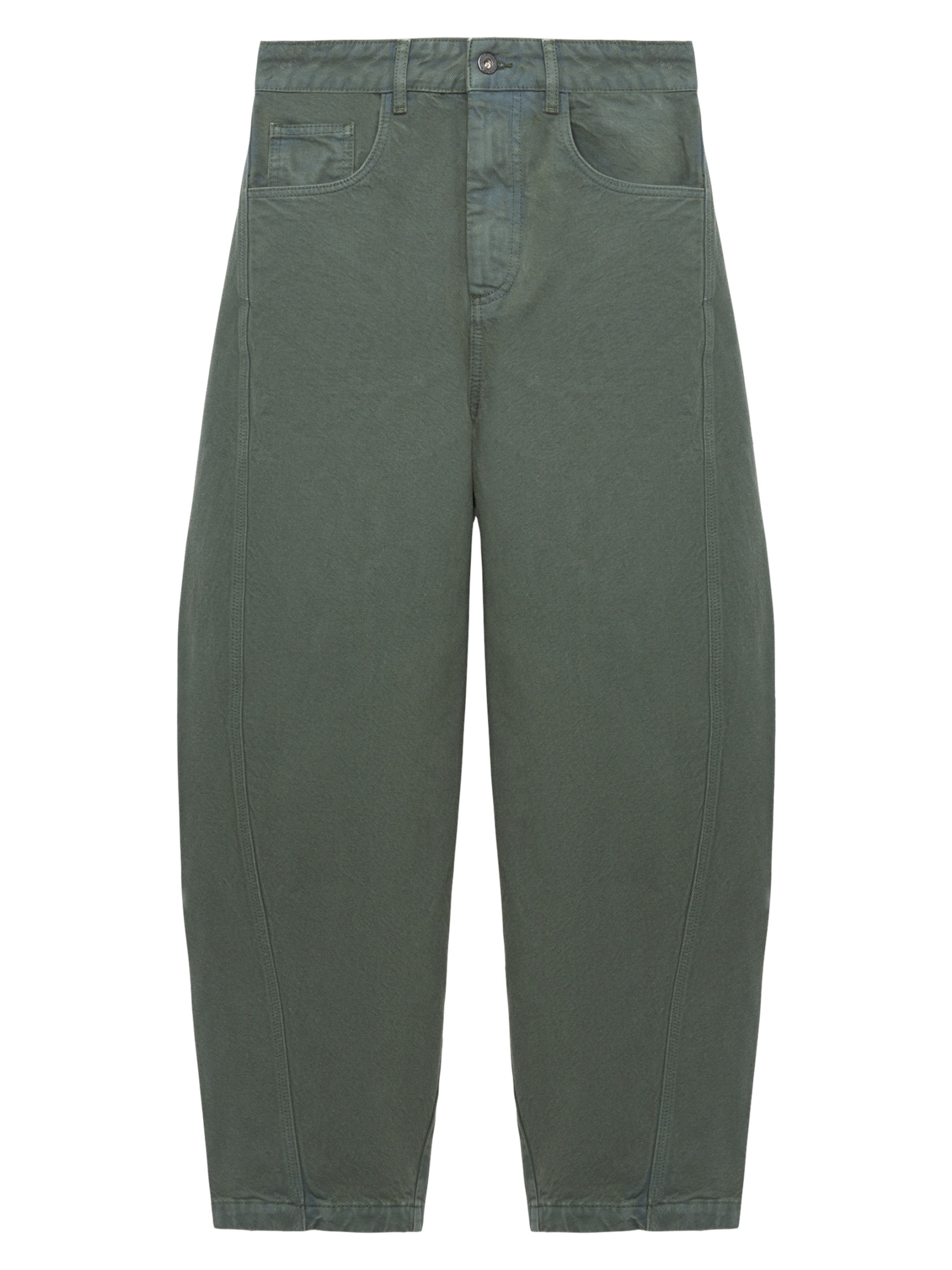 Barrel Jeans di Adolfo Dominguez in verde: frontale