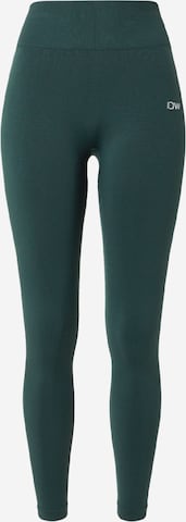 ICANIWILL Skinny Športové nohavice - Zelená: predná strana