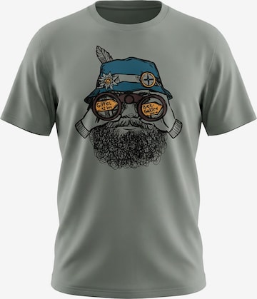 karlskopf Shirt 'WANDERER' in Grau: Vorderseite