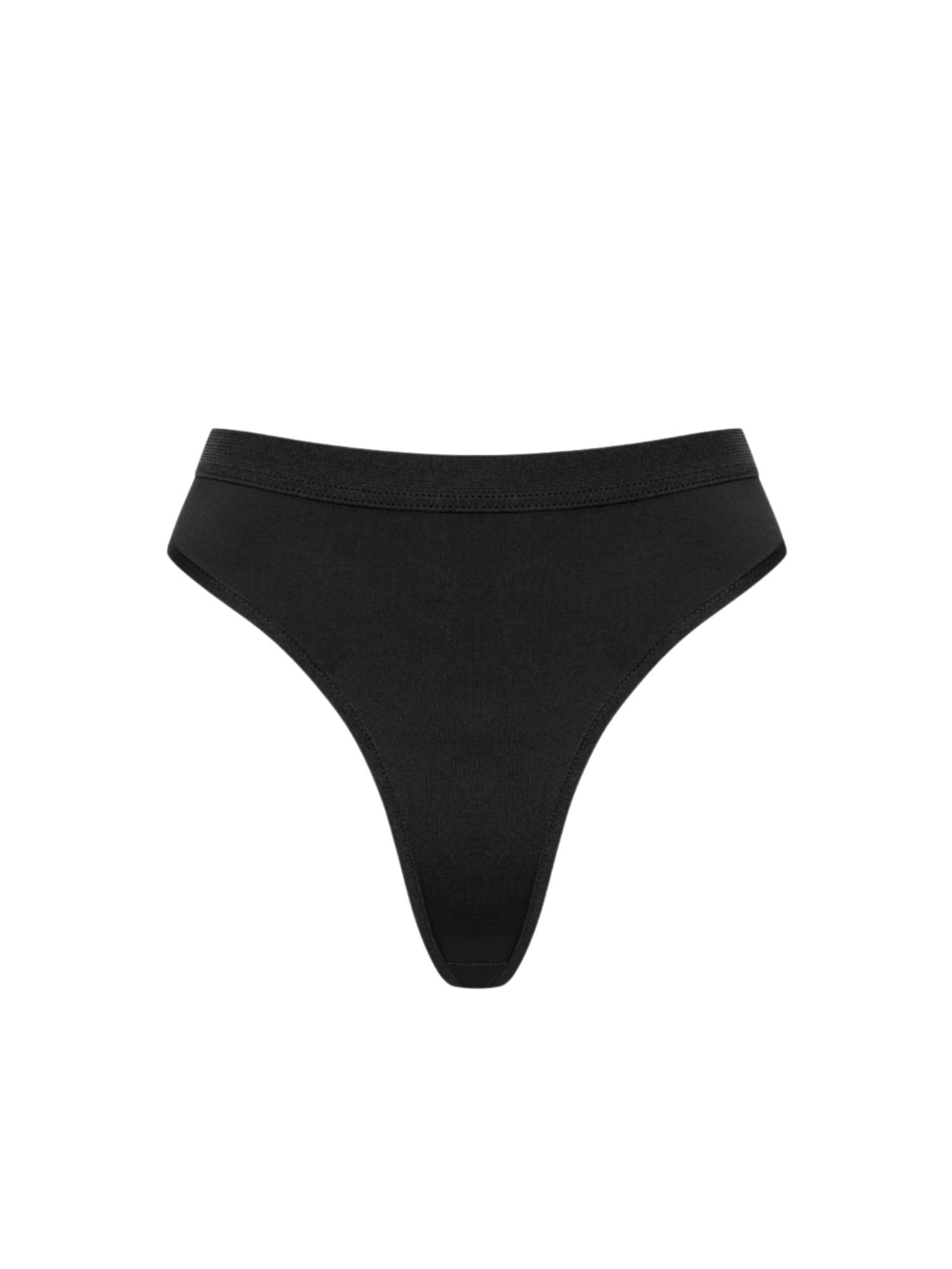 PROMEES Thong 'hannah' in Black: front
