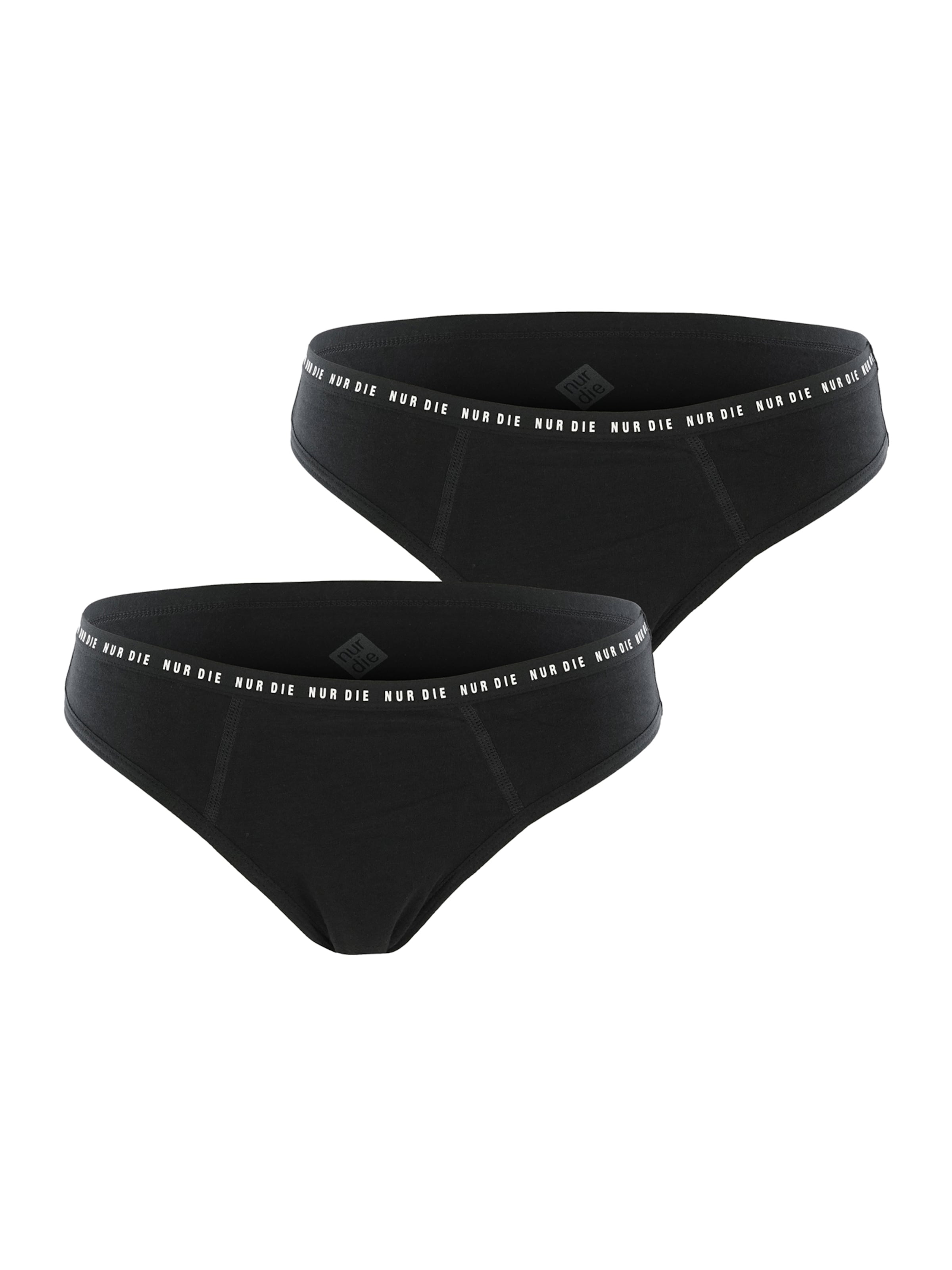 Nur Die Slip 'Alles Geregelt Slip Set Tag + Nacht' in Zwart: voorkant