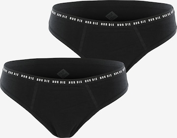 Nur Die Menstruationsunterwäsche 'Alles Geregelt Slip Set Tag + Nacht' in Schwarz: Vorderseite