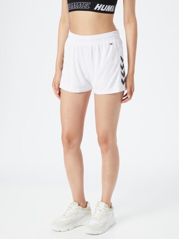 Hummel - regular Pantalón deportivo en blanco: frente
