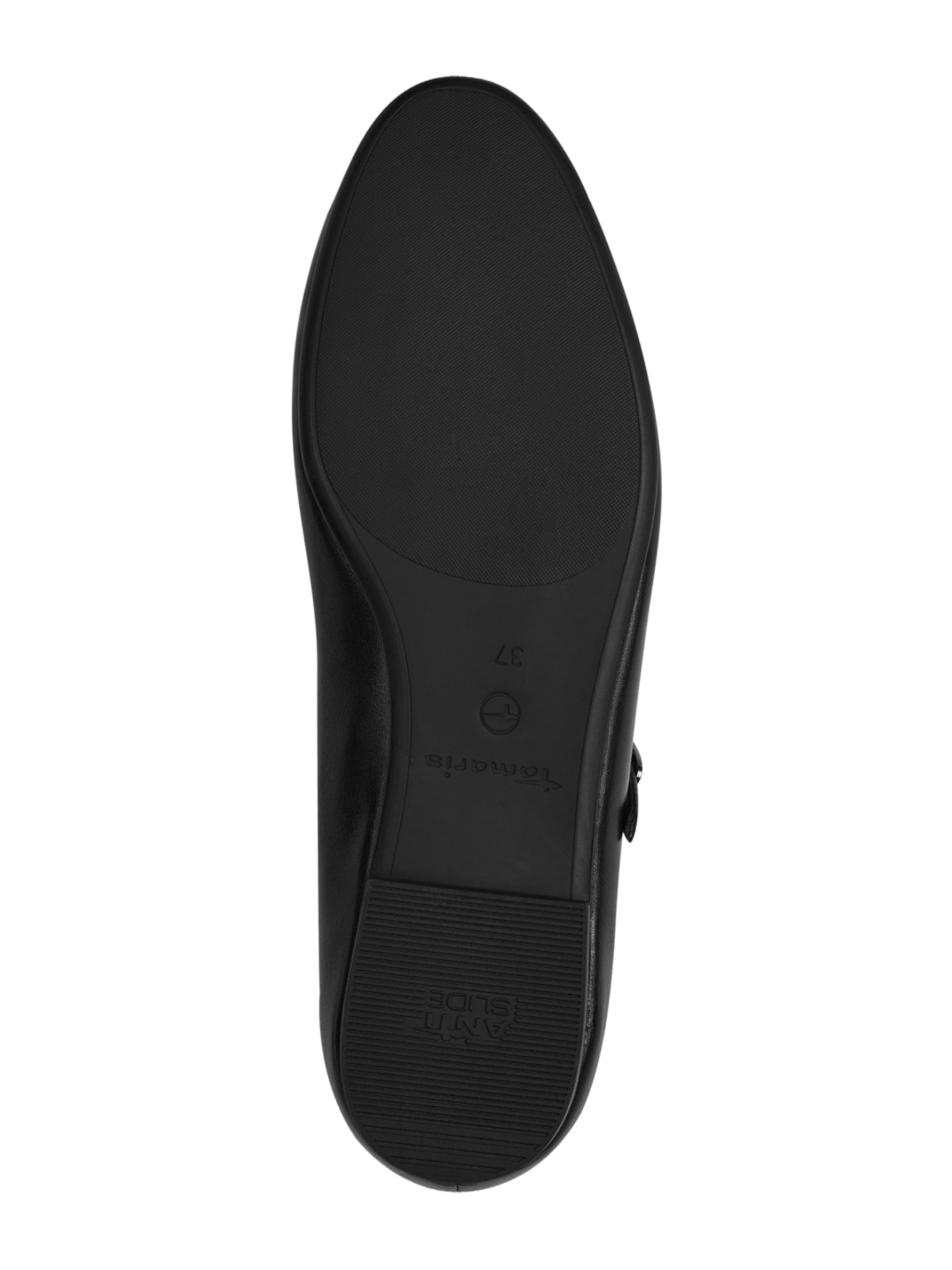 Tamaris Ballet Flats with Strap in Black