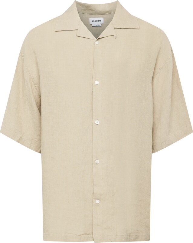 WEEKDAY Comfort Fit Hemd in Beige WEEKDAY Comfort Fit Hemd in Beige