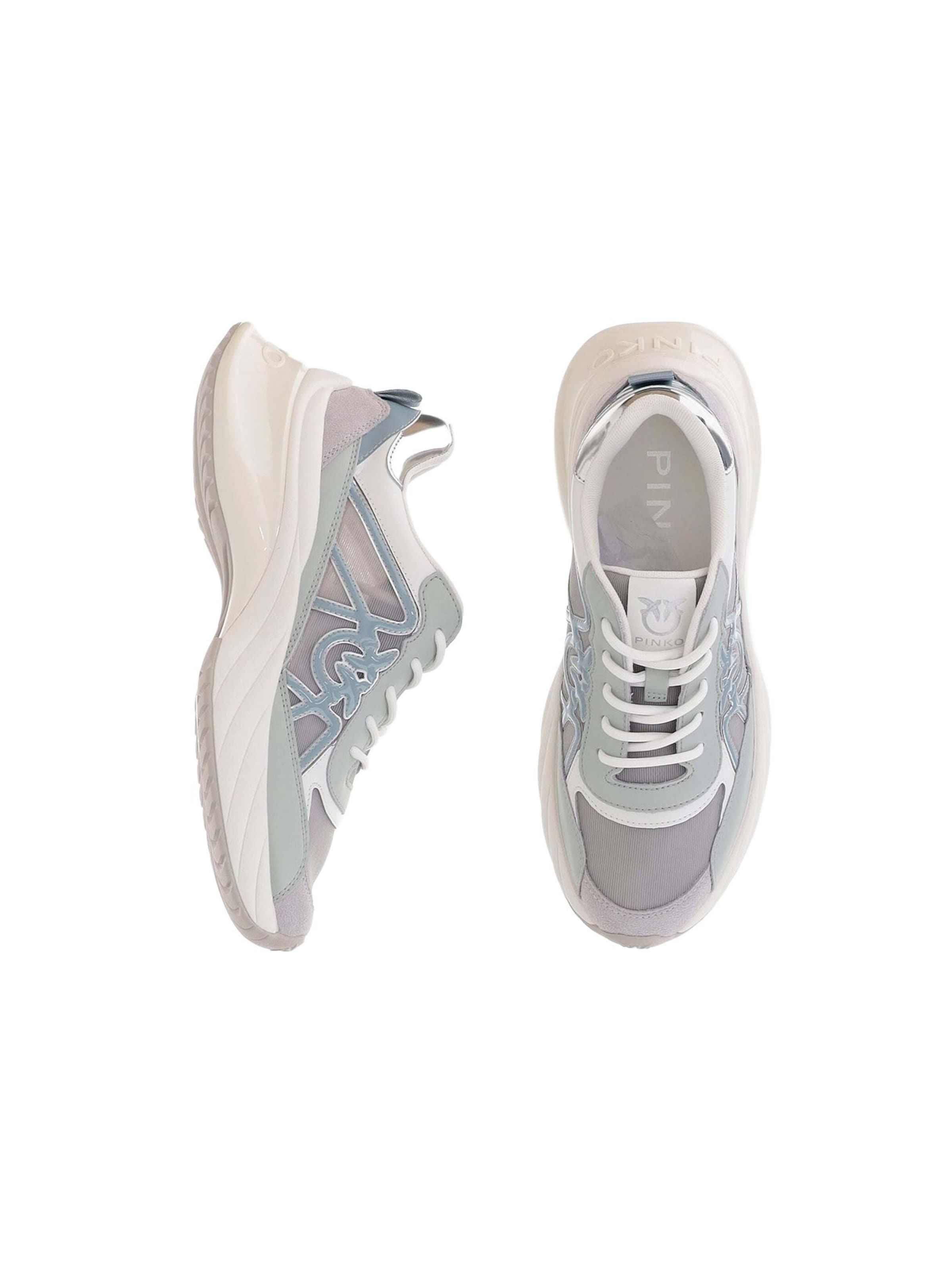 PINKO Sneaker low 'Ariel 33 - Sneaker Calf Leather/Net/Cow Suede'‌ in Blau