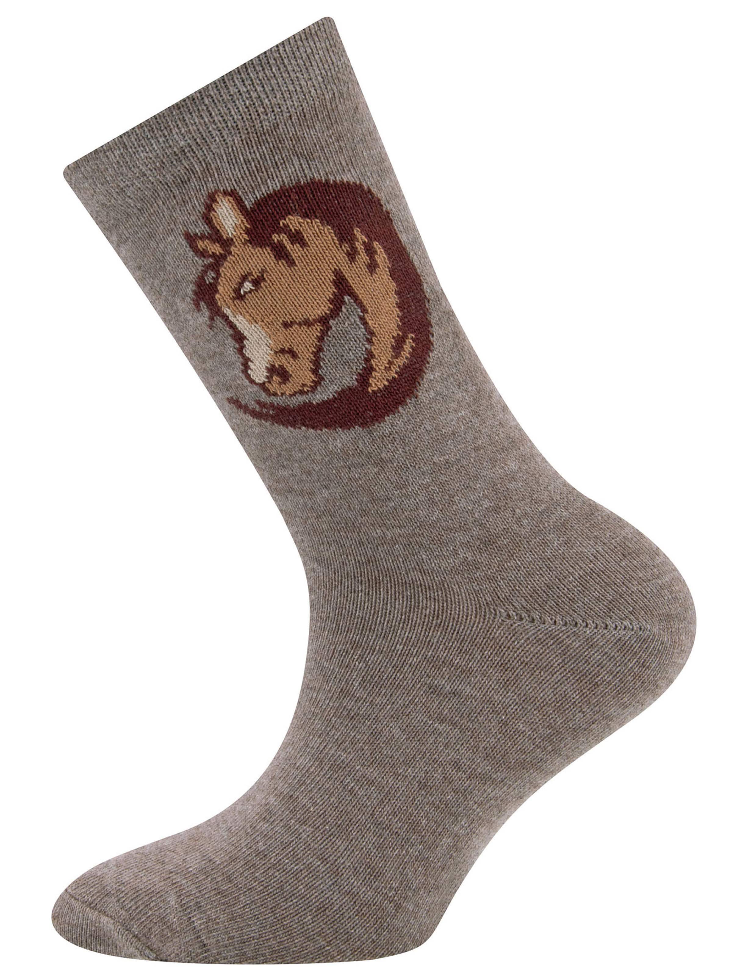 Chaussettes 'Pferd/Hufeisen' EWERS en gris