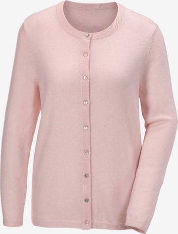 Goldner Strickjacke in Pink: Vorderseite