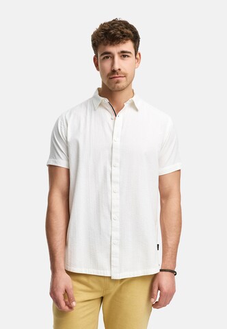 INDICODE JEANS Regular fit Overhemd 'Maribo' in Wit: voorkant