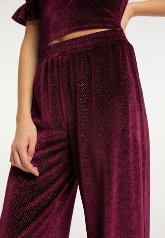 myMo at night Wide leg Trousers in Purple