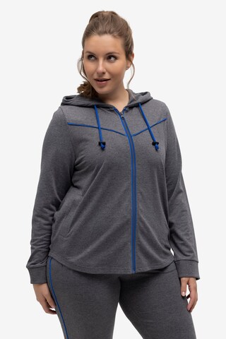 Ulla Popken Sweatjacke in Grau: predná strana